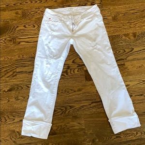 Hudson white Capri jeans